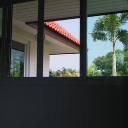 Blick aus dem Schlafzimmer meines Hauses
