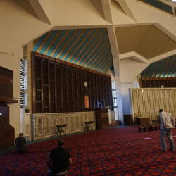 The King Abdullah Mosque holds 7000 men for worship