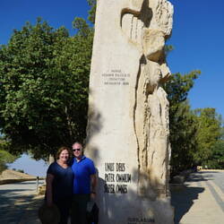 Monument from John Paul II visit to Mt Nebo