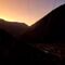 Sonnenuntergang und Vollmond
