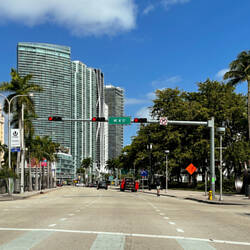 Another blue sky, sunshine, and windy day in Miami, FL.