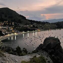 Copacabana bei Sonnenuntergang