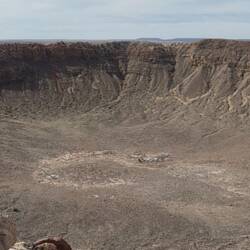 The crater's insides
