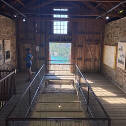 Top floor of the restored pumping tower. Cornish design.
