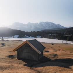 Geroldsee lake and mountains behind