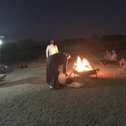 Our guide telling stories of his Bedouin family