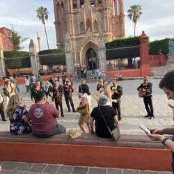 Mariache band playing in square