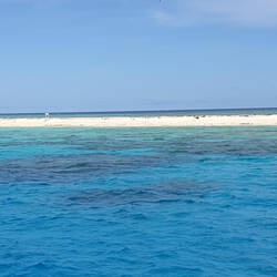 Von dieser wunderschönen Sandinsel aus konnte man herrlich schnorcheln.