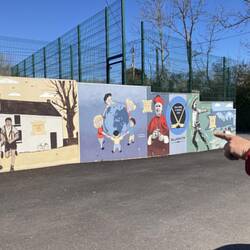 Mural at the Ballinora school where Keara and her husband had their first teaching jobs