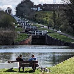 The start of the Caen Hill Lock Filght