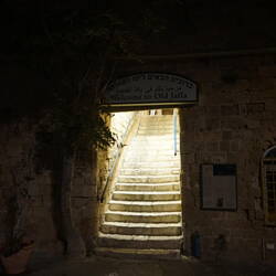 The stairs from the port to town