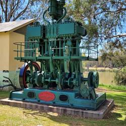 Chaffey Bros. first steam engine, designed by George Chaffey, built in Birmingham and somehow transported to M