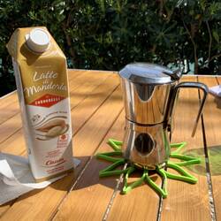 Super leckere Mandelmilch zum Espresso entdeckt