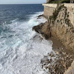 Mediterranean Coastline on a Windy Day