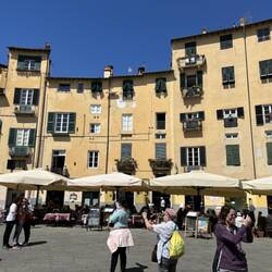 Food Court on the Oval Footprint of Roman Amphitheater