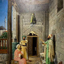 "Clerics Talking" (Osman Hamdi Bey - 1890) — Museum of Painting & Sculpture ... İstanbul, Turkey.