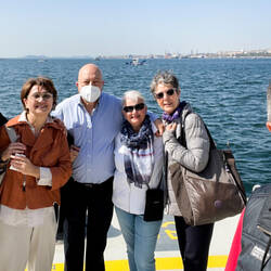 A "reunion of longtime friends" selfie on the Galataport waterfront — İstanbul, Turkey.