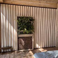 Future bedrooms, alles aus natürlichen Materialien, was die Regeneration positiv unterstützt.