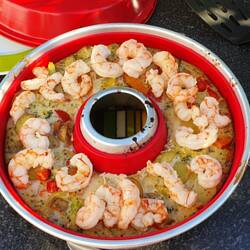 Tortilla de Patata mit Gamberi