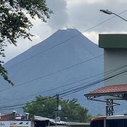 Steam coming out of the volcano??