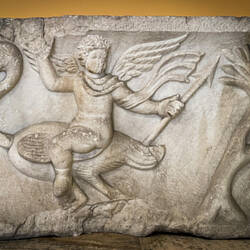 Section of the frieze from the theater at Miletos — Alsancak, İzmir.