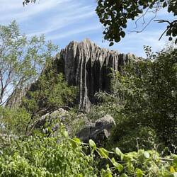 Acidity in Rainwater erodes limestone