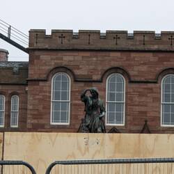 Flora MacDonald statue on the grounds of Inverness Castle (closed for refurbishment)