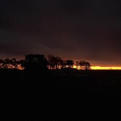 Sonnenuntergang hinter meinem Haus