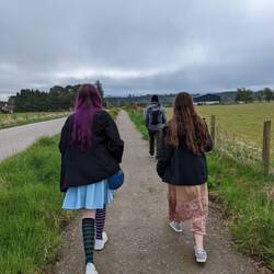 On the way from the bus stop. A much longer walk than advertised.