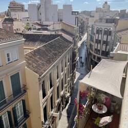 Our view from thw terrace of our little studio apartment