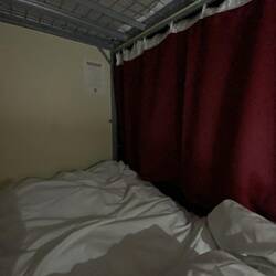 Bunk set up in hostel