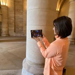 Interactive ipad at Conciergerie showed what the space looked like in 1700's