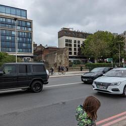 Bits of Hadrian's Wall near the underground entrance