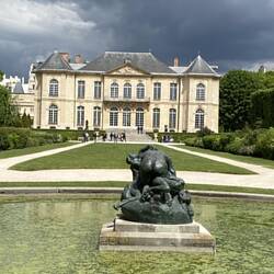 Musee Rodin Gardens - yes, hes mooning us