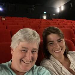 Waiting to see Dr. Strange Marvel movie - eventually theater was packed