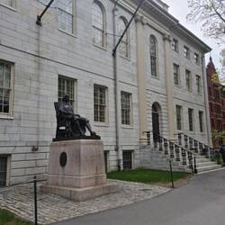 University Hall and Statue of John Harvard