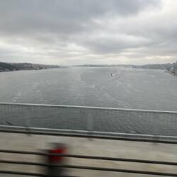 From the bridge crossing The Bosphorus.