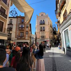 I love the shade that they put over the streets