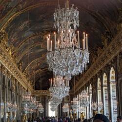 The hall of mirrors in the palace of Versailles