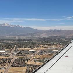 Pikes Peak welcomes us back home — Colorado Springs, CO.
