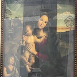 A painting of the Madonna in the benevolent order of St. George