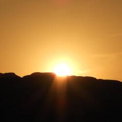 Sunset at our Petra hotel