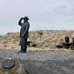 A couple of nutters having a picnic in freezing gale-force conditions