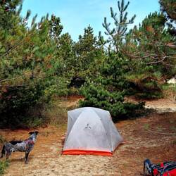 Unser Zelt, mitten in den Dünen!