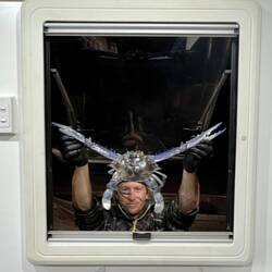 Brett was happy with his catch of giant crabs