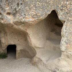 Homes or chapels in the rock formations