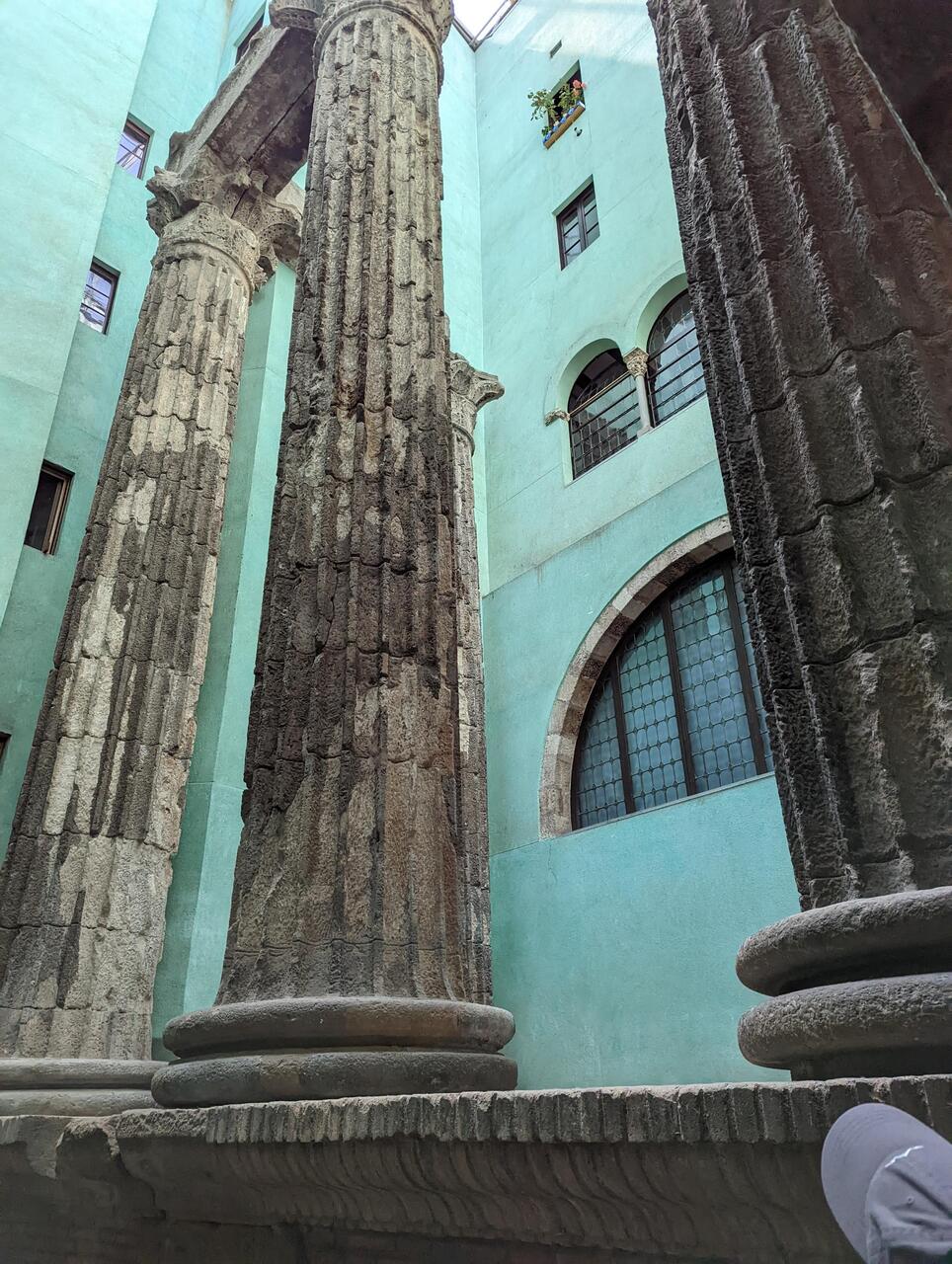 2000 year old Roman columns from the days when this was just the small outpost of Barcino