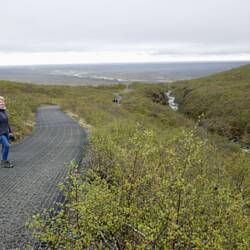 The walk back down from Svartifoss