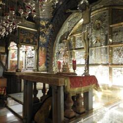 The crucifixion (remember, the Church was built here later)