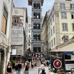 The famous Santa Justa lift. Waiting line also 100m, skipped